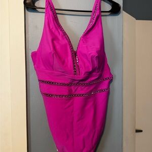 Swimsuits For All Vibrant Pink One-Piece